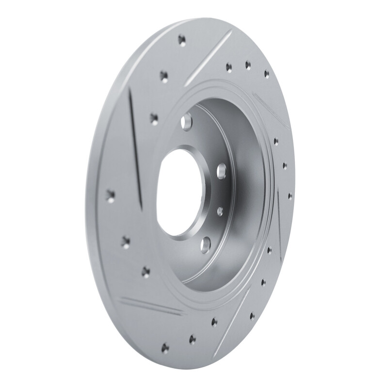Buick Encore GX Brake Rotor (1) - Rear Right - R1 Concepts - Drilled & Slotted - Silver - `20-`25